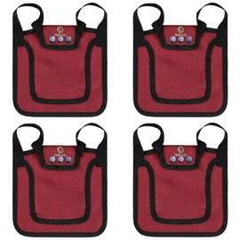 ZAfOSIN 4 Pieces Premium Chicken Saddle with Adjustable Strap,Poultry Saver，Feather Protector for Back and Sides,Outdoor Hen Apron