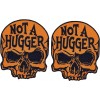 QPS NOT A HUGGER Skull Embroidered Patch - 2PC iron