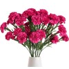 IPOPU 30 Heads Carnations Artificial Flowers 6PCS Silk Carnations 27.56in