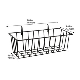 LABRIMP Hanging Wire Basket for Kitchen Bathroom Storage Organizer Mounted Seasoning Shelf for Spices Toiletries Clutter Spaces