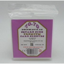 docsmagic.de 50 Premium Small Square Board Game Sleeves - 70 x 70-72 x 72