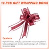 uxcell 10pcs 6 Inch Large Pull Bow Gift Wrapping Organza