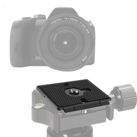 Camera Quick Release Plate, Metal 1/4 Screw Hole Quick Release Plate Camera Fit Plate Compatible for Manfrotto 200PL-14 Camera Quick Release Plate