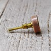 ARTISNO Marble Brass Knobs, Pink Marble knobs, Brass Drawer Knobs