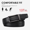 SENDEFN Men's Leather Belt, Automatic Belt, Men's Ratchet 35 mm