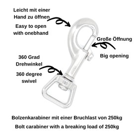 Twinkys Dog Style Recall Lead, Rubberised, 15 mm or 20 mm Wide, for Dogs up to 50 kg, 1 m to 50 m, without Hand Loop, Made in Germany