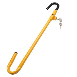 MaySpare Universal Steering Wheel Brake Lock, Adjustable Safety Brake Pedal Lock, Anti-Theft Device, Protect Vehicle Safety