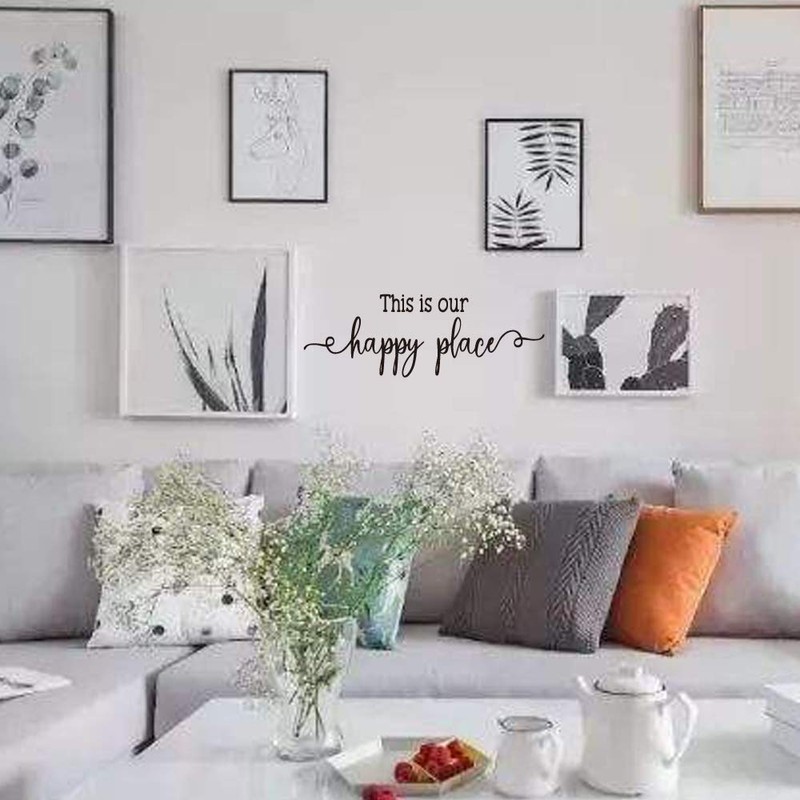 This is Our Happy Place - Carved Letters Sweet Words