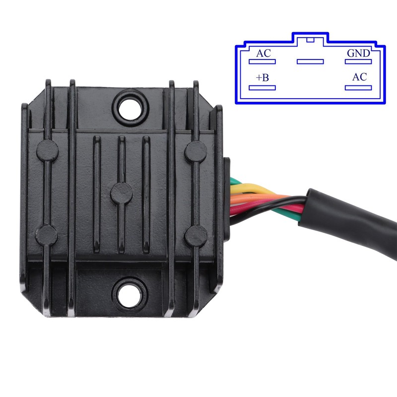 GOOFIT 5 Pin Voltage Regulator Rectifier Replacement for 2000-2005 Suzuki