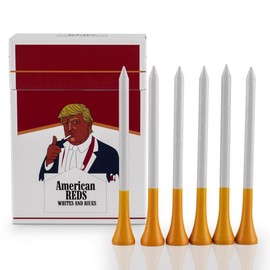 Curves and Clubs - Trump Golf Tees - Trump Tees - Funny Golf Tees - High Quality Trump Golf Tees - American Golf Tees - Trump Golf Accessories - USA Golf Tees - Patriotic Golf Tees - Golf Gift:_3-Pack Trump