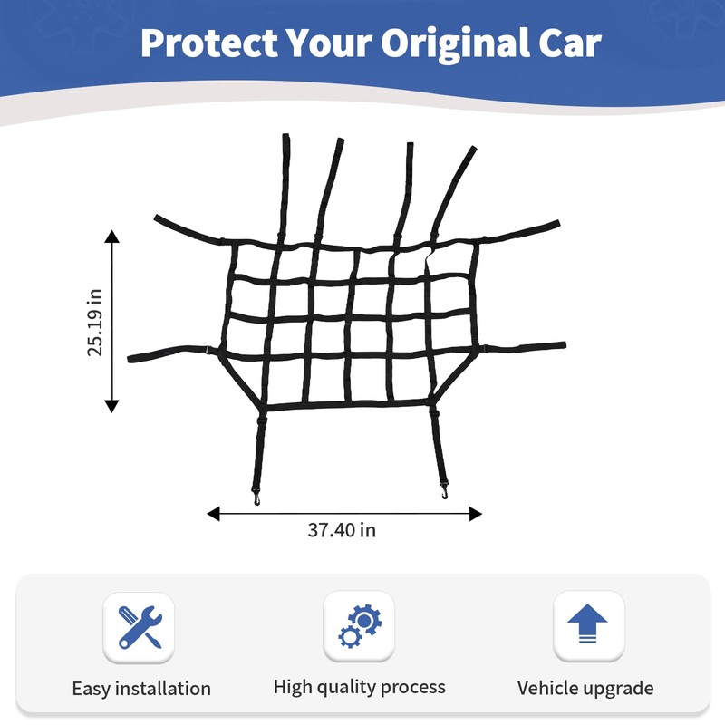 RT-TCZ for Wrangler JK Rear Cargo Net, Trunk Cargo Restraint
