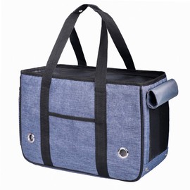 KAMEIOU Small Dog Cat Purse Carrier Soft-Sided Bag for Small Pets Pocket Mat Breathable Mesh Window Outdoor Travel Small Pet Puppy Cat Carrier Tote Bag for Small Dogs Rabbits Cats Carrier Shoulder Bag