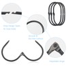 Goowin Shower Curtain Rings, 12 Pcs Shower Curtain Hooks, Oval