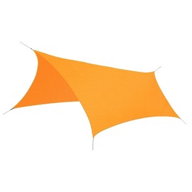 Azarxis Hammock Rain Fly Tent Tarp Ground Cloth Footprint Shelter Sunshade Beach Picnic Blanket Mat Large Portable Waterproof for Outdoor Camping Hiking (Orange, S)