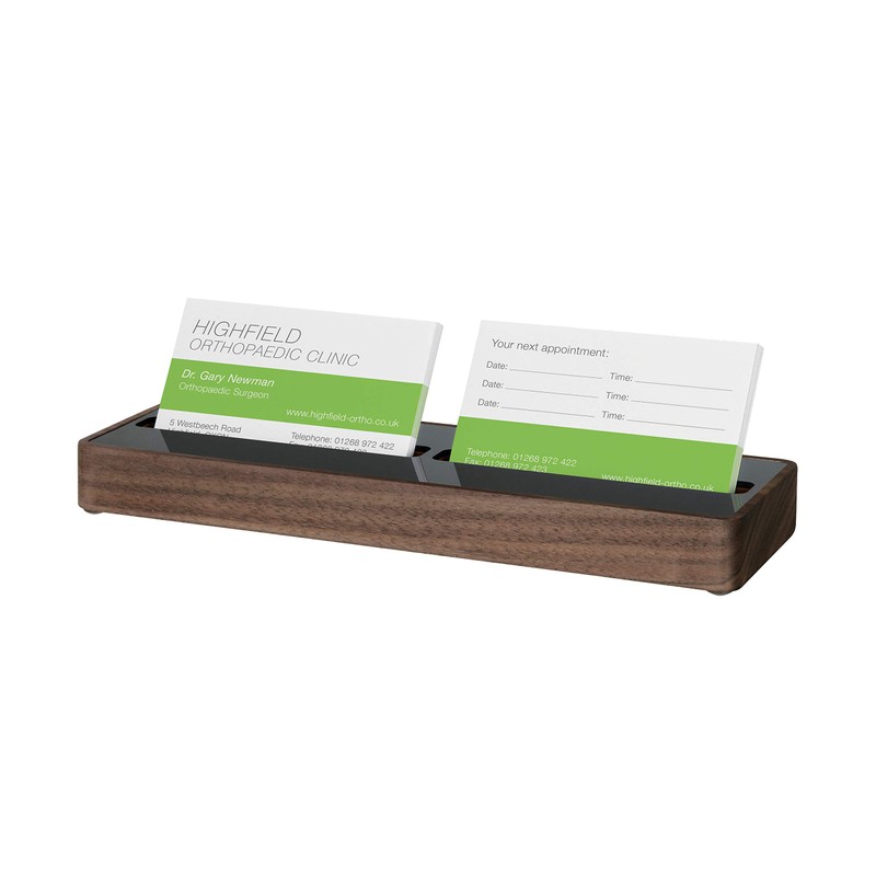 SIGEL VA203 Business Card Holder Made of Walnut Wood, 20,6