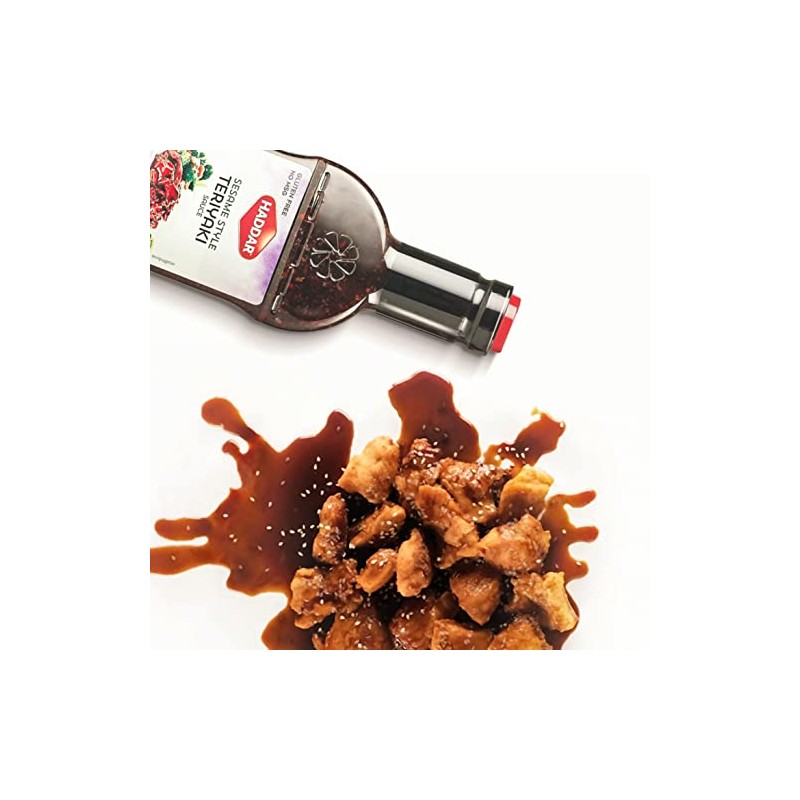 Haddar Sesame Style Sweet Teriyaki Sauce Marinade, 15oz (2 Pack)