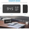AMIR Alarm Clock, Wooden Digital Multi-Function Modern Cube LED Light,