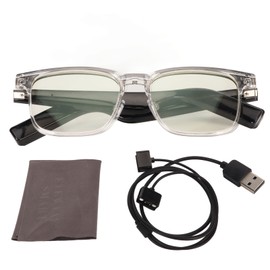 Bluetooth5.3 Smart Glasses Blue Light Blocking IPX4 Waterproof Handsfree Calling for Playing Music Gaming Meeting Clear Frame