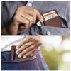 Slim RFID Blocking Card Holder Minimalist Leather Front Pocket Wallet