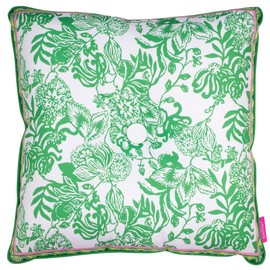 Lilly Pulitzer Large Square Pillow, 20x20 Pillow for Indoor and Outdoor Use, Decorative Pillow for Couch or Bed, Outdoor Pillow for Patio Furniture, Via Amore Spritzer