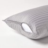HOMESCAPES Damask Cushion Cover 40 x 80 cm Silver Grey