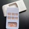 Cubahop 24pcs French Square Fake Toenails Nude False Toenails Heart