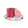 Ross-Simons Pink Rhodochrosite and 3.20 Carat Ruby Toi Et Moi