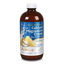 LifeTime Cal Mag Citrate Hi-Potency, No Sugar, Pina Colada | 16 oz