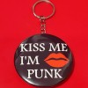 2 1/4 Inch Kiss Me I'm Punk Bottle Opener Keychain