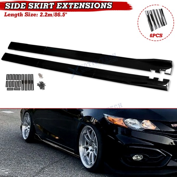Xotic Tech Universal 86.5'' Side Skirt Extension Rocker Panel Lip