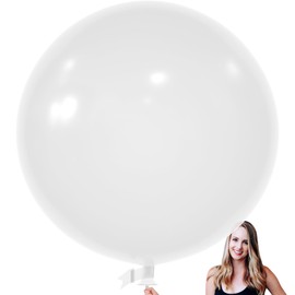 KALOR 36 Inch Giant Clear Balloons, 6 Pack Large Round Clear Latex Balloons for Anniversary, Birthday, Christmas, Wedding, Baby Shower Party Decorations