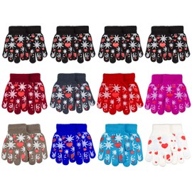 Gelante Toddler/Children Winter Knitted Magic Gloves Wholesale Lot 6-12 Pairs 9911-(2-6)
