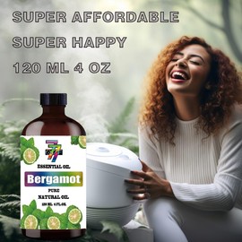 Bergamot Essential Oil (4 oz/120 ml) - Bergamot Oils Used in diffusers, humidifiers, Home Baths, Cleaning Products, Yoga, DIY Soaps and DIY Scented Candles