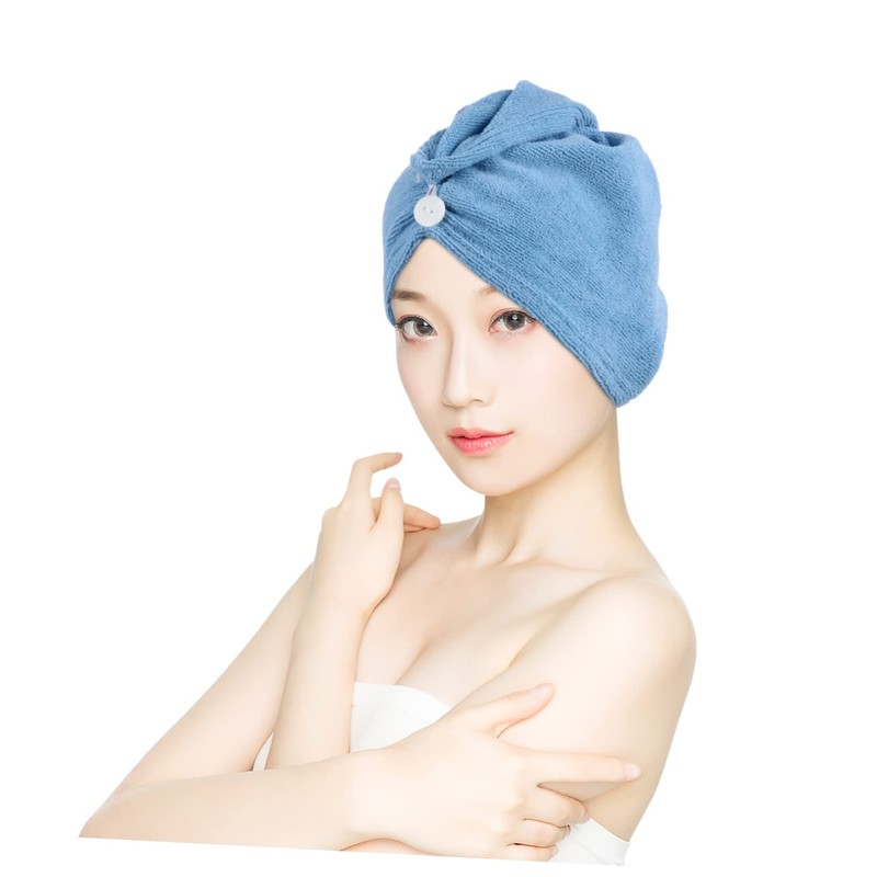 FOMIYES Hair Drying Towel Wrap Super Absorbent Microfiber Head Wrap