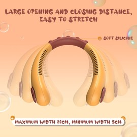 zelaxy Hals Ventilator für Kinder klein leicht Fan Lademodus Hängender Halsventilator Zuhause, Draussen Hände Frei Dinosaurier Ventilatoren Kühl Sommervorrät Leiser Stimme - Braun