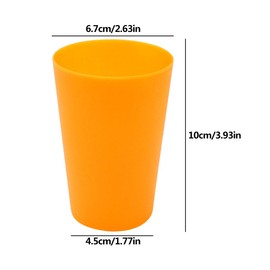 Saijer Rainbow Reusable Plastic Cups, 18 Pieces, Stack Shatterproof Party Cups, Children's Cups, Water Cups, Drink Sets for Parties, Weddings, Camping, Beaches and Picnics (6 Colours)