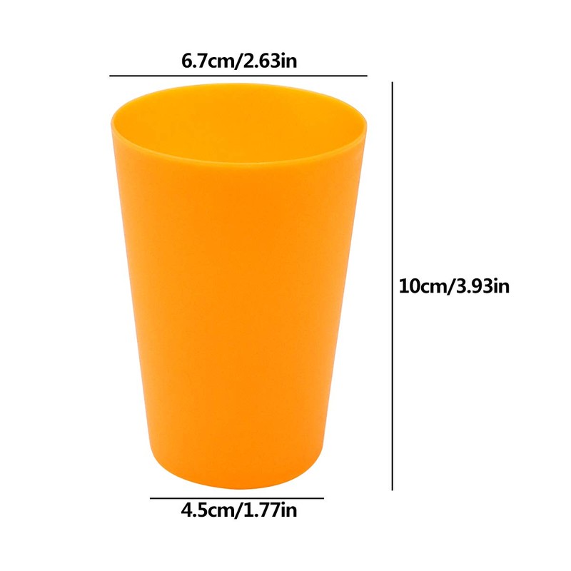 Saijer Rainbow Reusable Plastic Cups, 18 Pieces, Stack Shatterproof Party