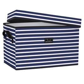 SCOUT Rump Roost LG - Large Lidded Storage Bin with Handles, Collapsible, Stackable, Doubles as Seat or Table, Holds 90 Lbs