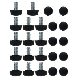 sourcing map Adjustable Levelling Feet M6 x 10 x 16 mm Pack of 24 Adjustable Leveler Protection for Chair Leg