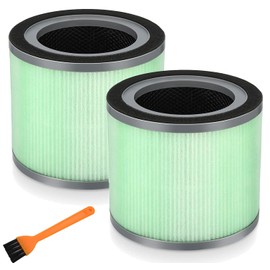 TR-8080 Replacement Filter Compatible with Dreamegg TR-8080 Purifier, 4-in-1 Filtration with True HEPA Filter, 2 Pack