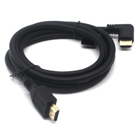 AWADUO 8K HDMI 2.1 Cable Male to Male with 90 Degree Left Angle, Ultra Cord High Speed HDMI 8K @ 60Hz 4K @ 120Hz, HDMI 2.1 Cable Compatible with Monitor/Projector/HDTV (1.8M)