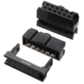 CablesOnline 10-Pack 12-Pin (2x6) Female IDC 2.54mm Pitch Connectors for Flat Ribbon Cable
