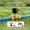 BAOMAIN 1/2" PT Brass Solenoid Valve DC 12V Normally Open