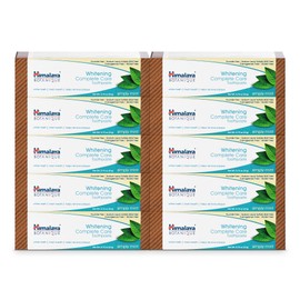 Himalaya Botanique Whitening Complete Care Toothpaste, 10 Pack Travel Size, Teeth Whitening, Fights Plaque, Fluoride Free, No Artificial Flavors, SLS Free, Simply Mint Flavor, TSA Approved, 0.74 Oz