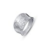 Amberta Women's Hammered Ring 925 Sterling Silver, Sterling Silver