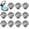 12 Pcs Foldable Travel Hair Brushes, Mini Shell-Shaped Hair Combs