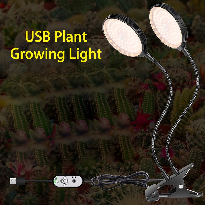 USB Plant Grow Light 156 LEDs Sunlight Full Spectrum Adjustable