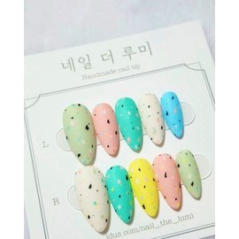 [Discount] Pastel Nail · ˜· Handmade Nail Tips - Short Ballerina / [할인] 파스텔 네일 ·͜· 수제네일팁 - 숏 발레리나