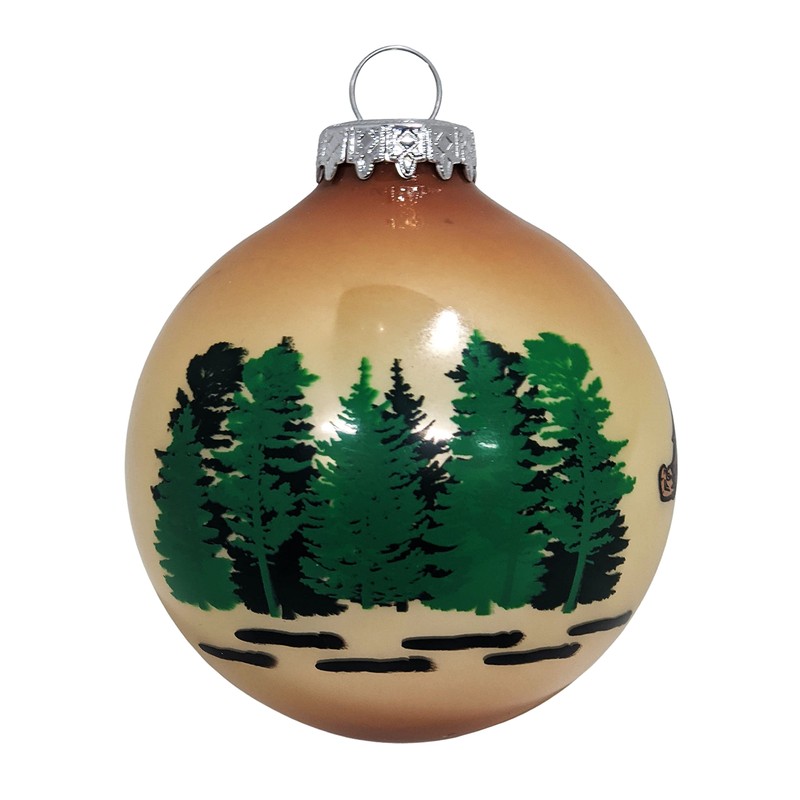 Bronners.com Bigfoot Crossing Glass Ornament