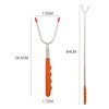 Telescopic Roasting Fork,6PCS Stainless Steel Barbecue Skewer,Marshmallows Roasting Stick,Hot Dog